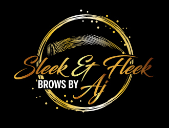 SLEEK & FLEEK   BROWS BY AJ logo design by AamirKhan