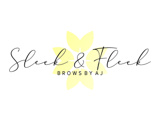 SLEEK & FLEEK   BROWS BY AJ logo design by Shina