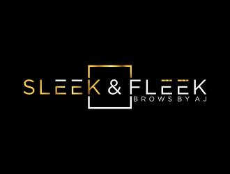 SLEEK & FLEEK   BROWS BY AJ logo design by haidar