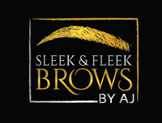 SLEEK & FLEEK   BROWS BY AJ logo design by Foxcody
