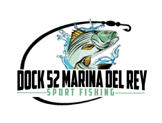 Dock 52 marina del Rey sport fishing  logo design by AamirKhan