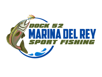 Dock 52 marina del Rey sport fishing  logo design by Ultimatum