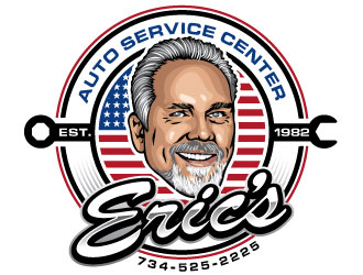 Erics Auto Service Center logo design by REDCROW