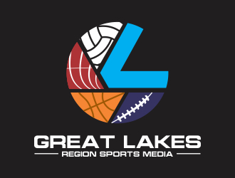 Great Lakes Region Sports Media logo design by rokenrol