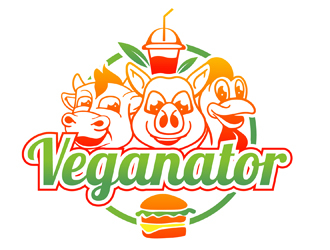 VEGANATOR logo design by DreamLogoDesign