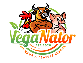 VEGANATOR logo design by DreamLogoDesign