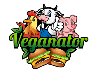 VEGANATOR logo design by DreamLogoDesign