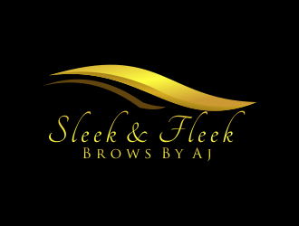 SLEEK & FLEEK   BROWS BY AJ logo design by tukang ngopi
