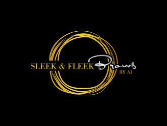 SLEEK & FLEEK   BROWS BY AJ logo design by Zeratu