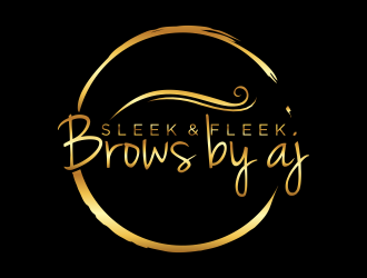 SLEEK & FLEEK   BROWS BY AJ logo design by luckyprasetyo