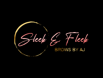SLEEK & FLEEK   BROWS BY AJ logo design by Gwerth