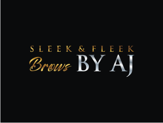 SLEEK & FLEEK   BROWS BY AJ logo design by bricton