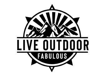 Live Outdoor Fabulous logo design by AamirKhan
