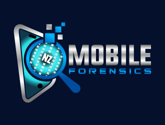 NZ Mobile Forensics logo design by MUSANG