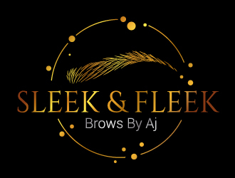 SLEEK & FLEEK   BROWS BY AJ logo design by jaize