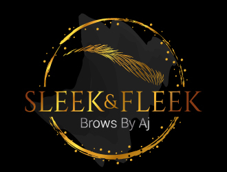 SLEEK & FLEEK   BROWS BY AJ logo design by jaize