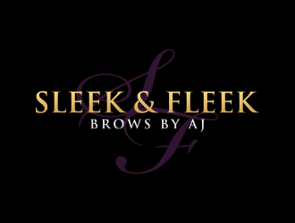 SLEEK & FLEEK   BROWS BY AJ logo design by lexipej