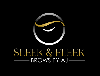 SLEEK & FLEEK   BROWS BY AJ logo design by serprimero