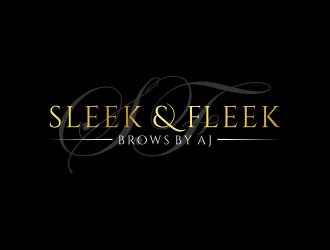 SLEEK & FLEEK   BROWS BY AJ logo design by ubai popi