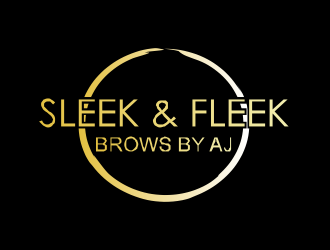 SLEEK & FLEEK   BROWS BY AJ logo design by sikas