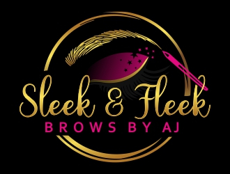 SLEEK & FLEEK   BROWS BY AJ logo design by ruki