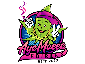Aye Moeee Edibles logo design by haze