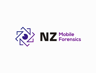NZ Mobile Forensics logo design by DuckOn
