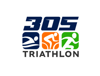 305 Triathlon logo design by Marianne