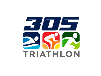 305 Triathlon logo design by Marianne