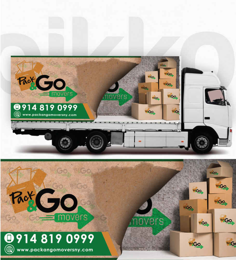 Pack & Go Movers  logo design by Godvibes