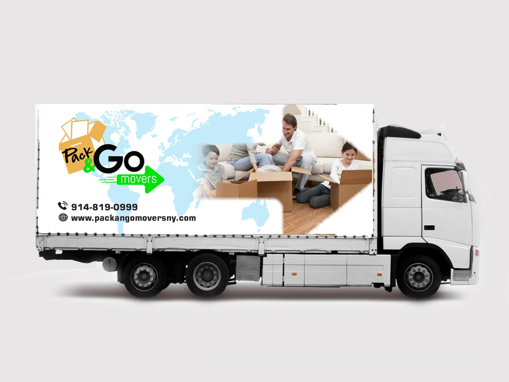 Pack & Go Movers  logo design by PANTONE
