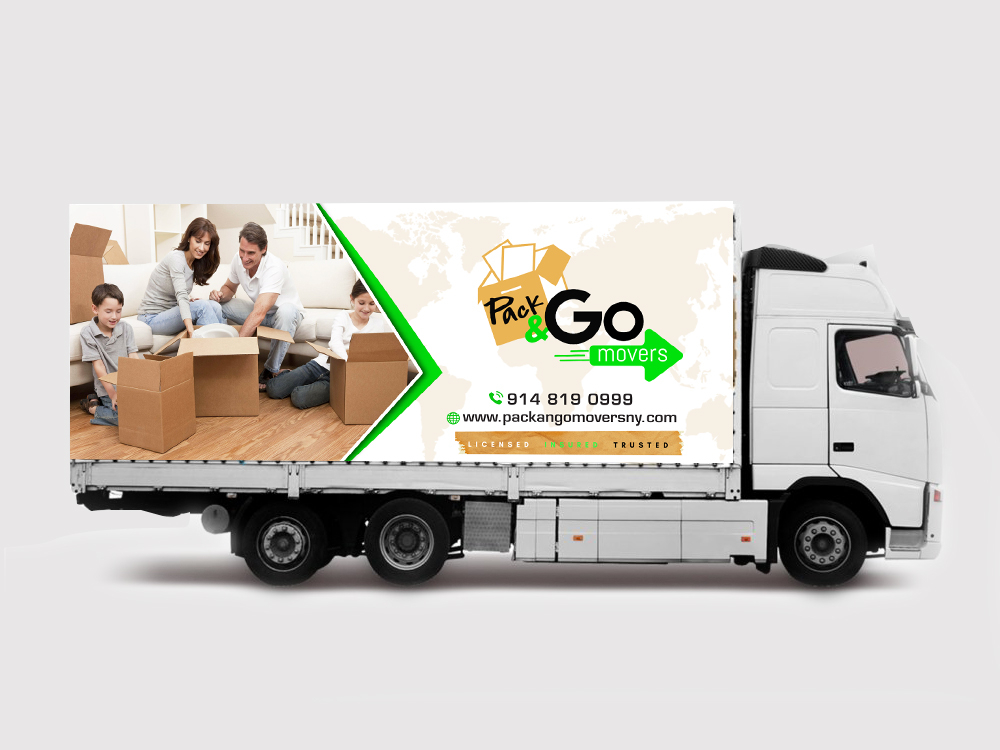 Pack & Go Movers  logo design by PANTONE