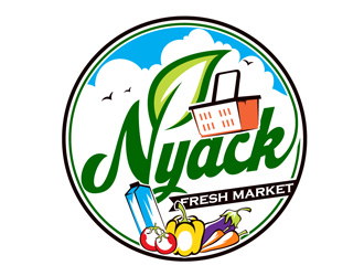 nyack fresh market logo design by DreamLogoDesign