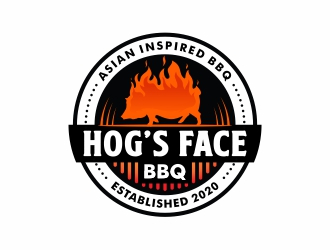 Hogs Face BBQ logo design by Mardhi
