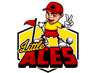 Little Aces logo design by Aelius