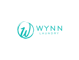 Wynn Laundry logo design by ubai popi
