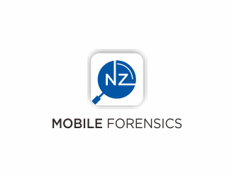 NZ Mobile Forensics logo design by y7ce