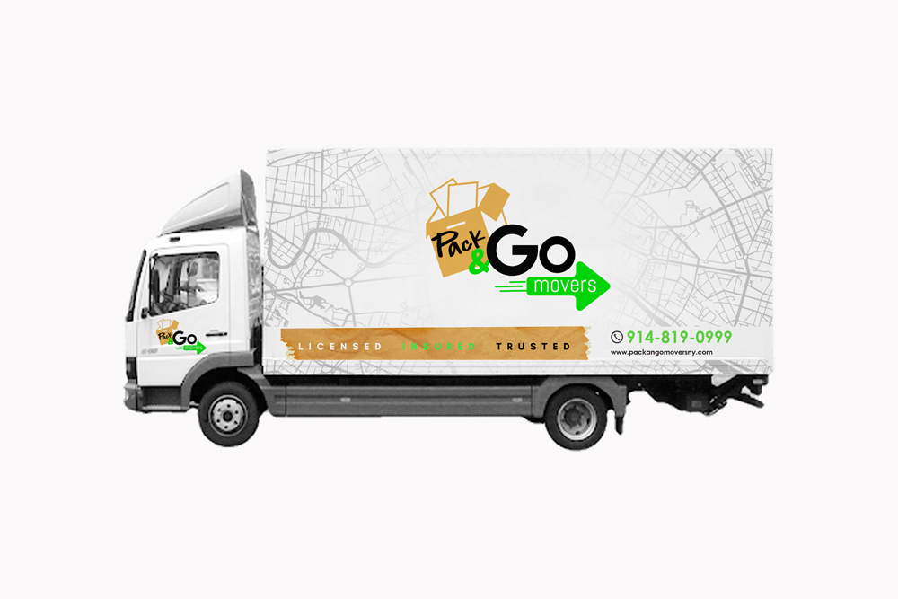 Pack & Go Movers  logo design by Ulid