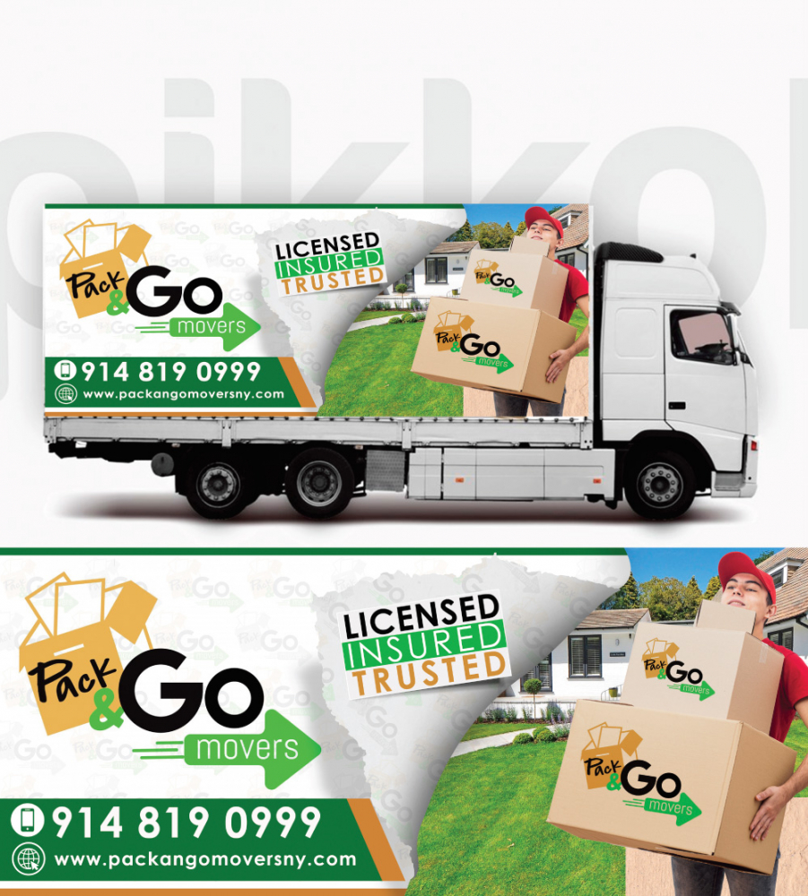 Pack & Go Movers  logo design by Godvibes