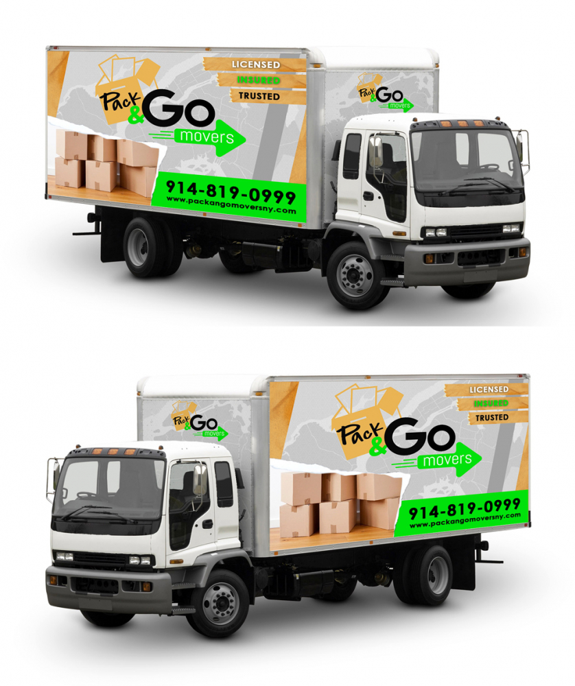 Pack & Go Movers  logo design by KHAI