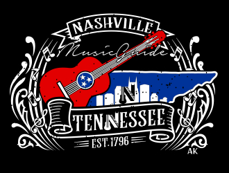 Nashville Music Guide back of T  logo design by aura