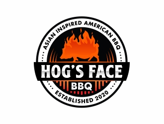 Hogs Face BBQ logo design by Mardhi