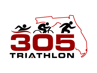 305 Triathlon logo design by jaize