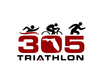 305 Triathlon logo design by jaize