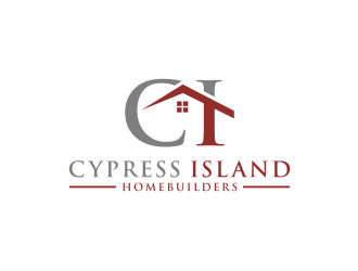 Cypress Island HomeBuilders logo design by bricton