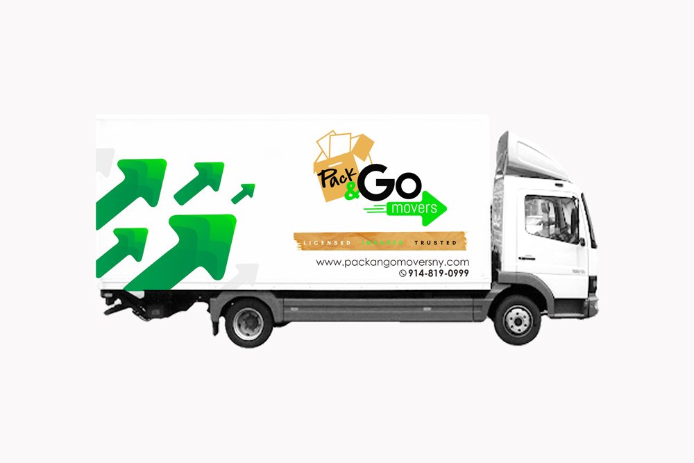 Pack & Go Movers  logo design by Ulid