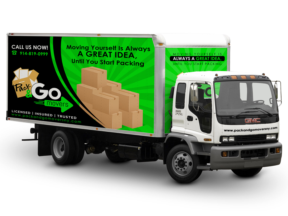 Pack & Go Movers  logo design by Gelotine