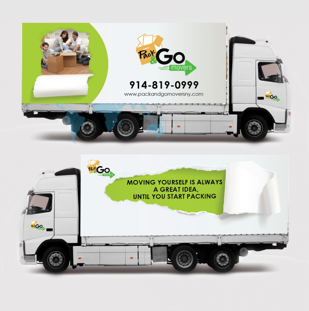 Pack & Go Movers  logo design by PANTONE