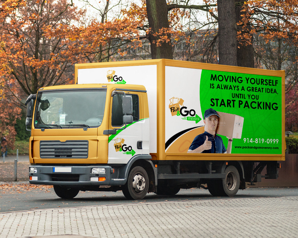 Pack & Go Movers  logo design by DreamLogoDesign