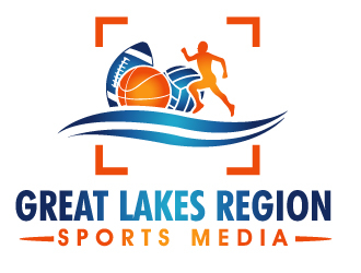 Great Lakes Region Sports Media logo design by PMG